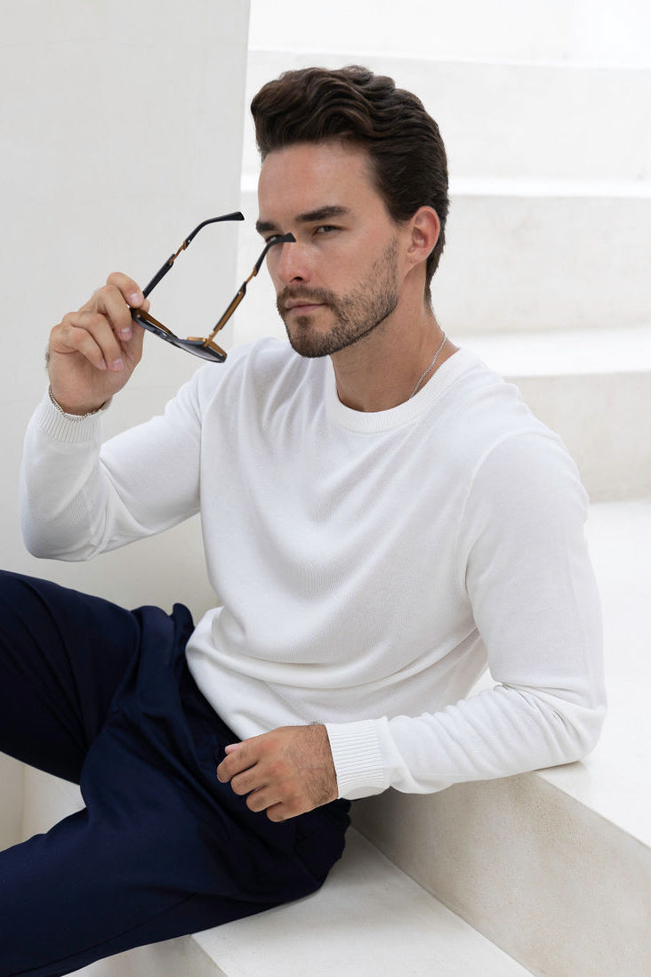 Porto Long Sleeve Sweater - Ecru