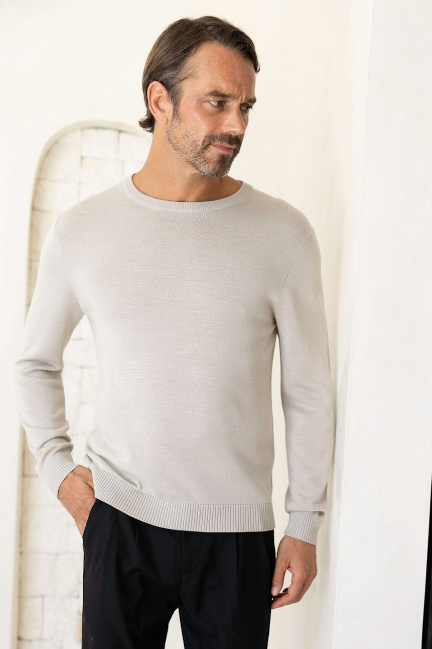 Porto Long Sleeve Sweater - Grey