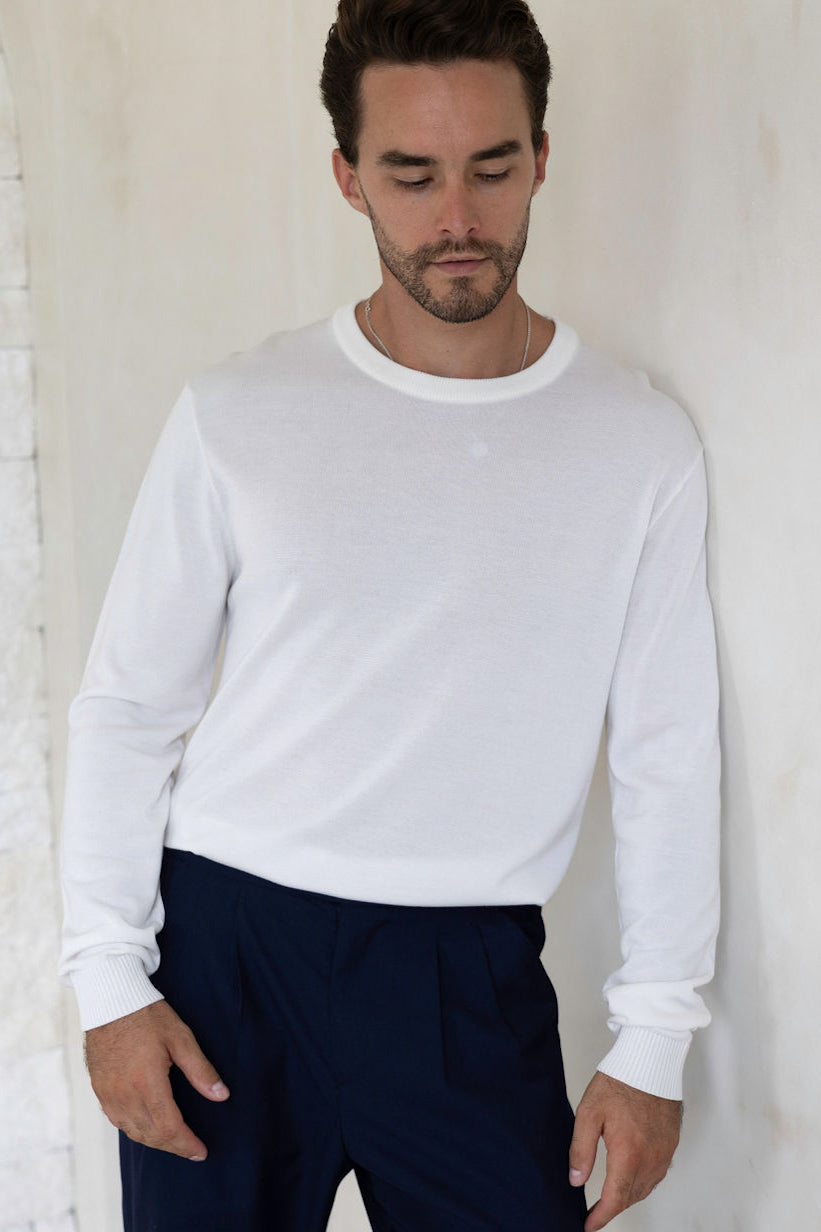 Porto Long Sleeve Sweater - Ecru